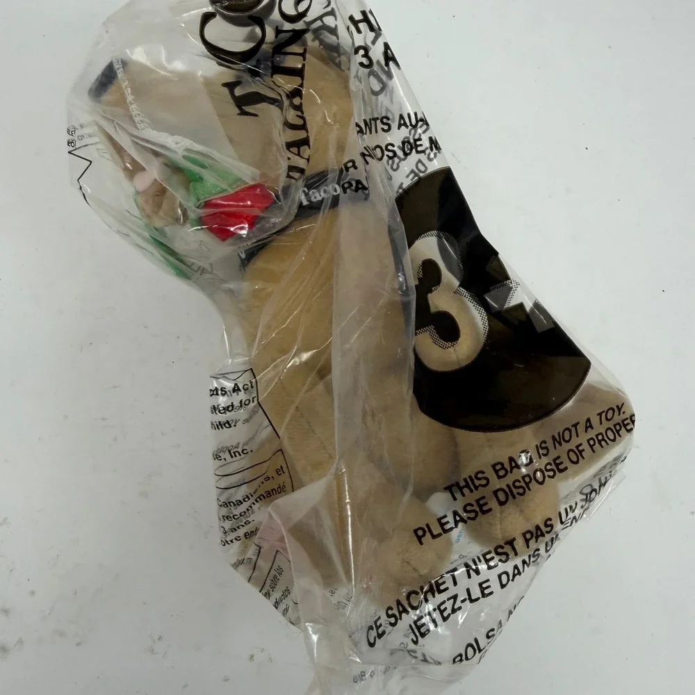 Vintage Taco Bell Talking Chihuahua Plush Toy Sealed in Bag with Rose 1990s